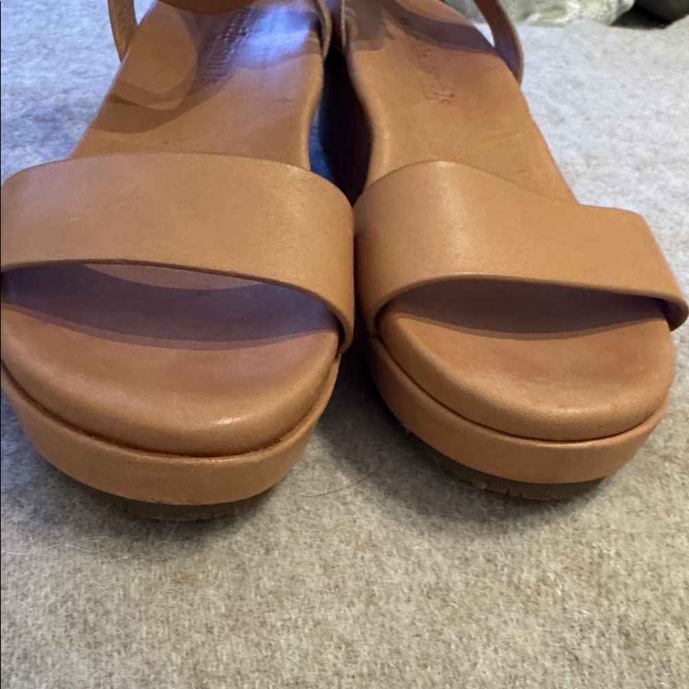 Gentle Souls by Kenneth Cole Tan Ankle-Strap Leather Sandals - Picture 7 of 9